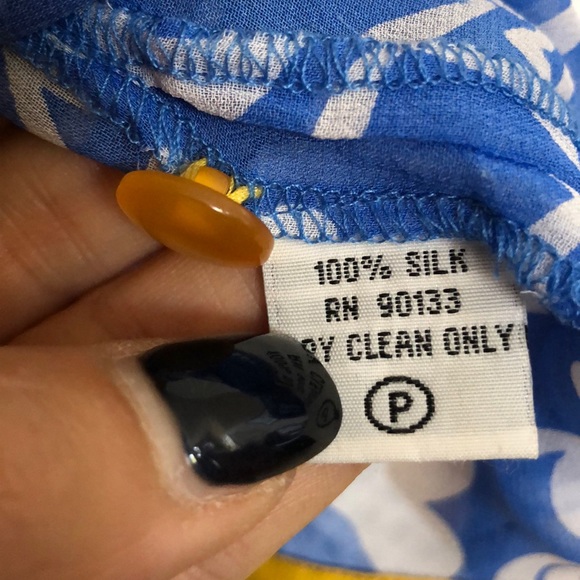 Bob mackie wearable art 100% Silk sheer blouse - Picture 5 of 5